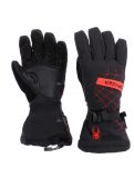 Thumbnail Spyder, Overweb GTX ski, ski gloves, men, black/vulcano red