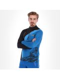 Thumbnail Spyder, Rival zip T-neck, pullover, men, blue/black