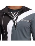 Thumbnail Spyder, Rival zip T-neck, half zipper, pullover, men, white/black