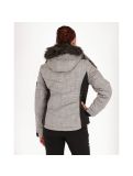 Thumbnail Superdry, Snow Puffer ski jacket, women, light grey grit/fluro coral 