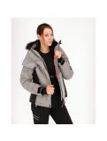 Thumbnail Superdry, Snow Puffer ski jacket, women, light grey grit/fluro coral 