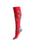 Thumbnail Deluni, Joyride ski socks unisex Socks On Socks Red red 