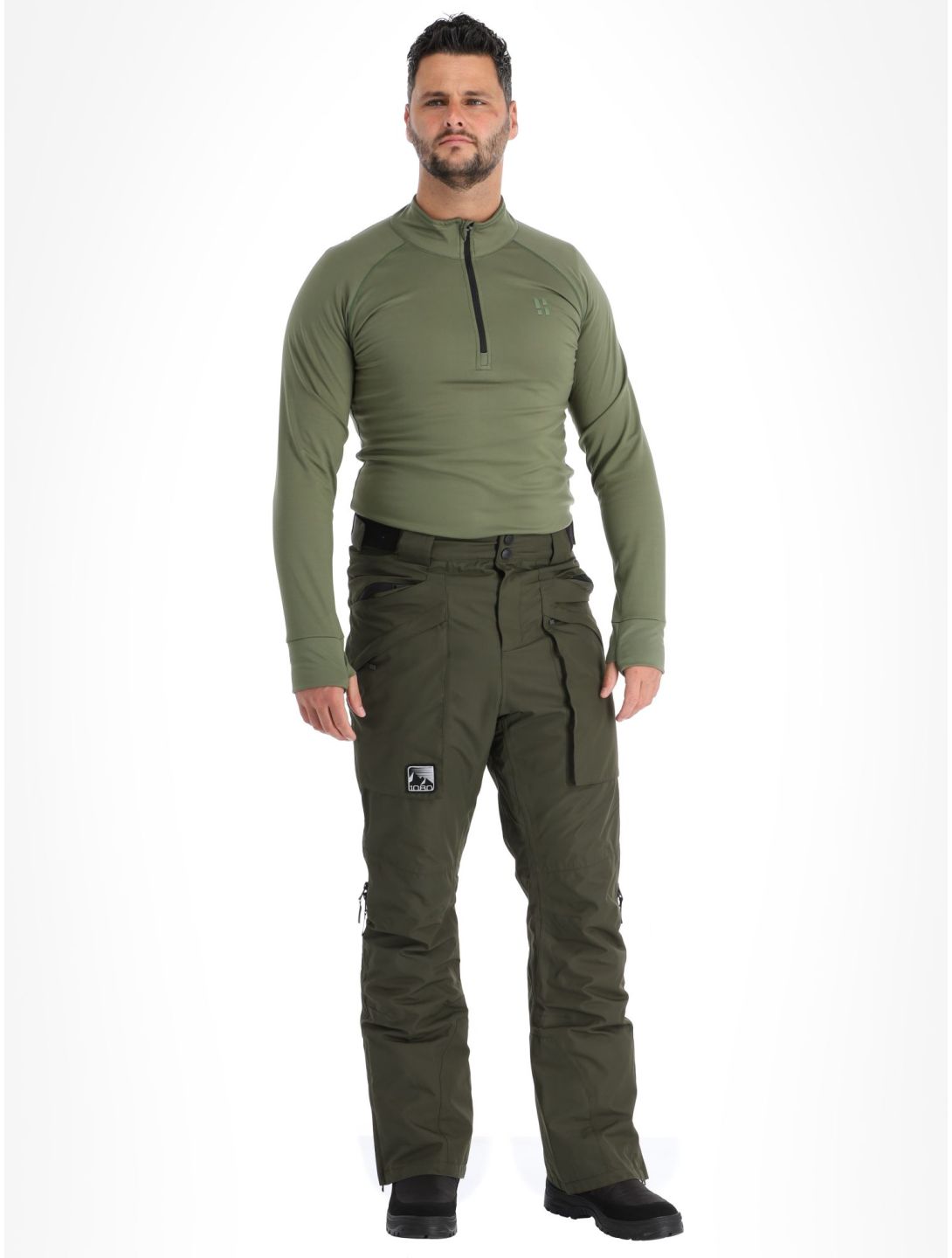 1080, Divert-T ski pants men Olive green 