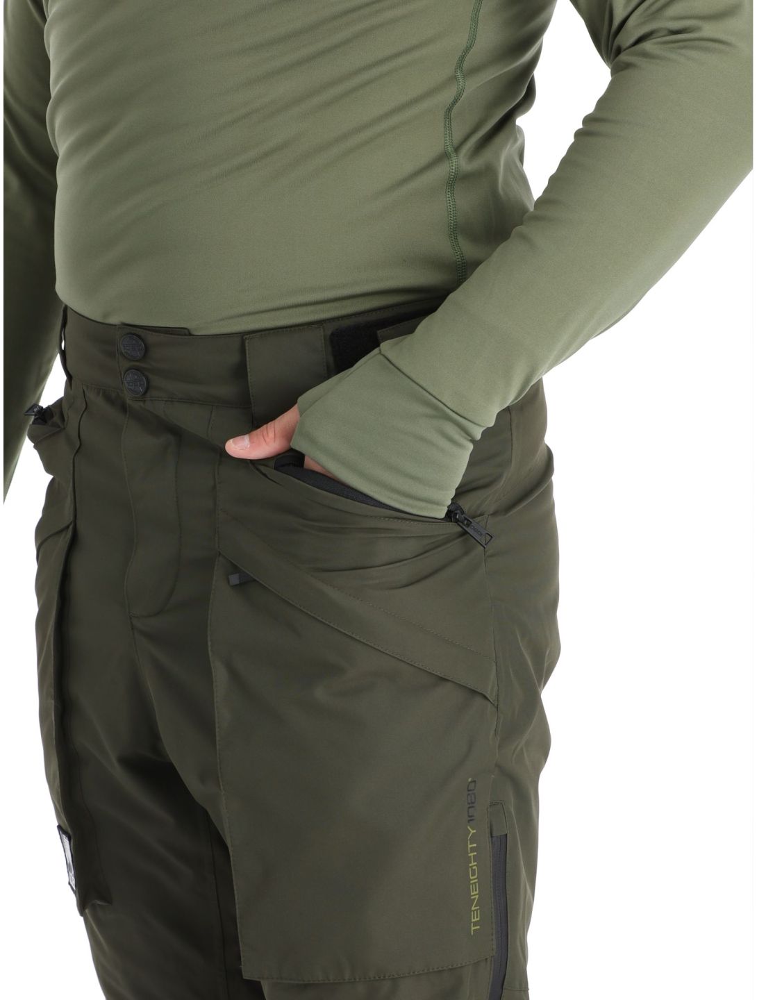 1080, Divert-T ski pants men Olive green 