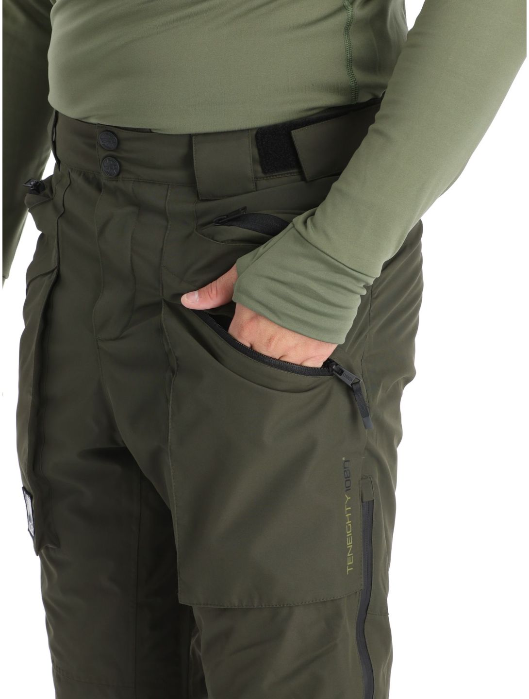 1080, Divert-T ski pants men Olive green 