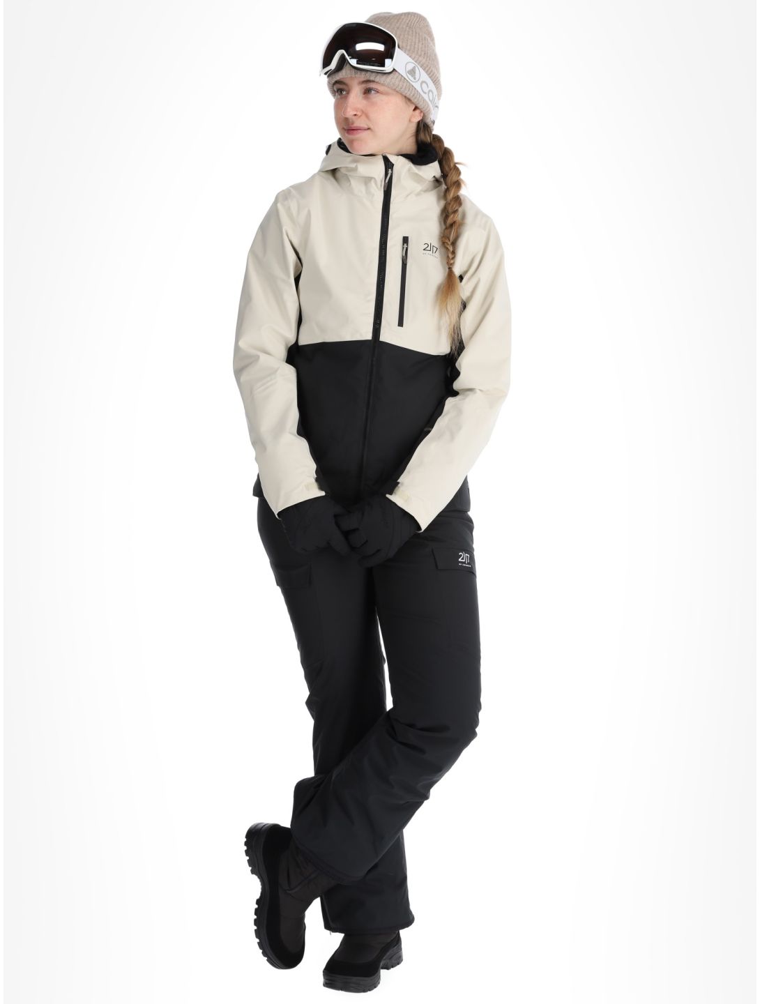 2117 of Sweden, Sala ski jacket women Beige beige, black 