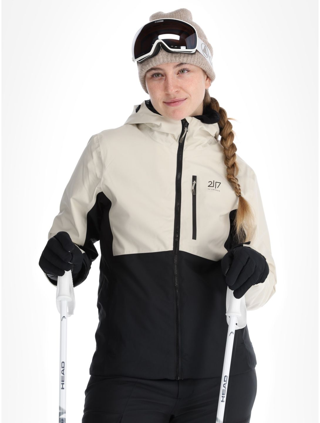 2117 of Sweden, Sala ski jacket women Beige beige, black 