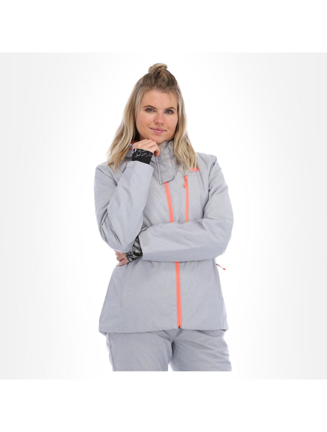 4F, H4Z20-KUDN003 ski jacket women cold light grey