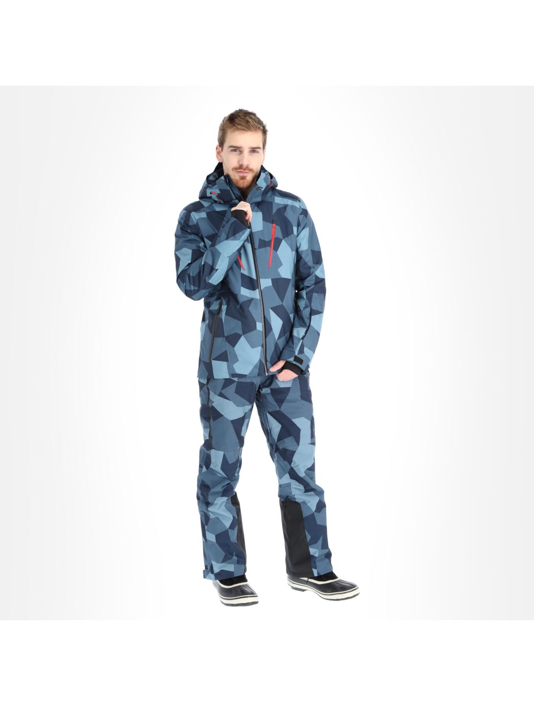 4F, H4Z20-KUMN007 ski jacket men camouflage blue