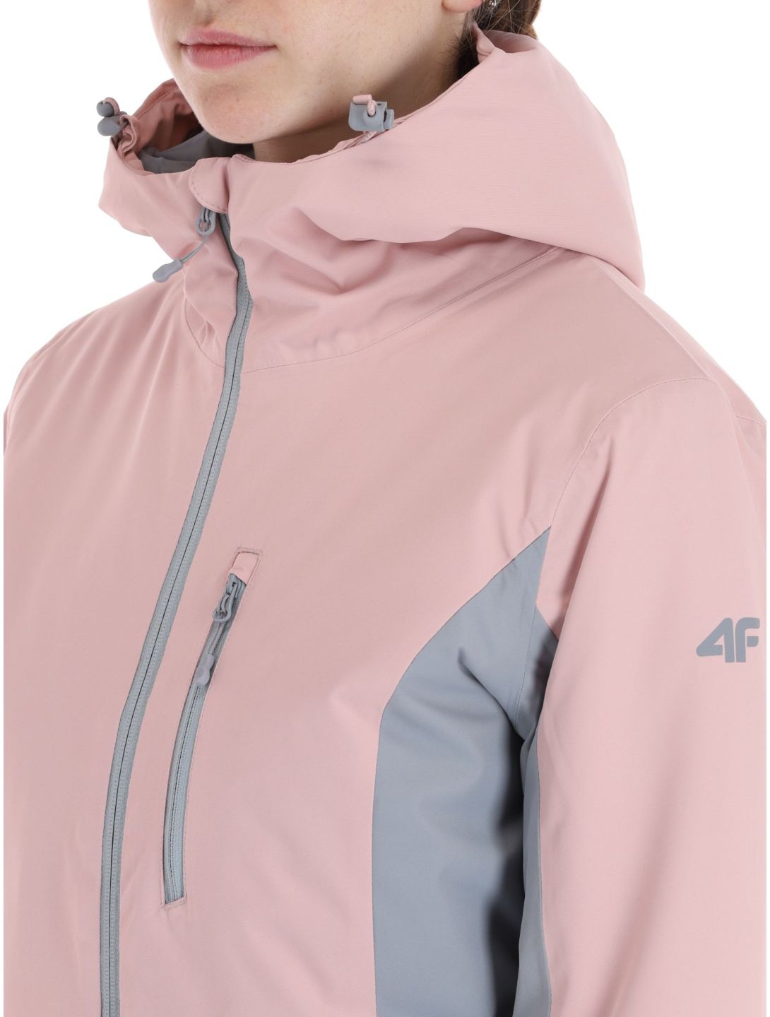 4F, Jacket  F121 ski jacket women Light Pink grey, pink 