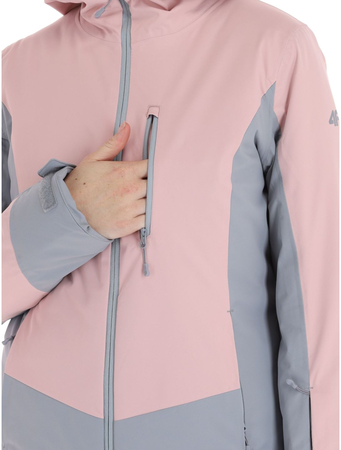 4F, Jacket  F121 ski jacket women Light Pink grey, pink 