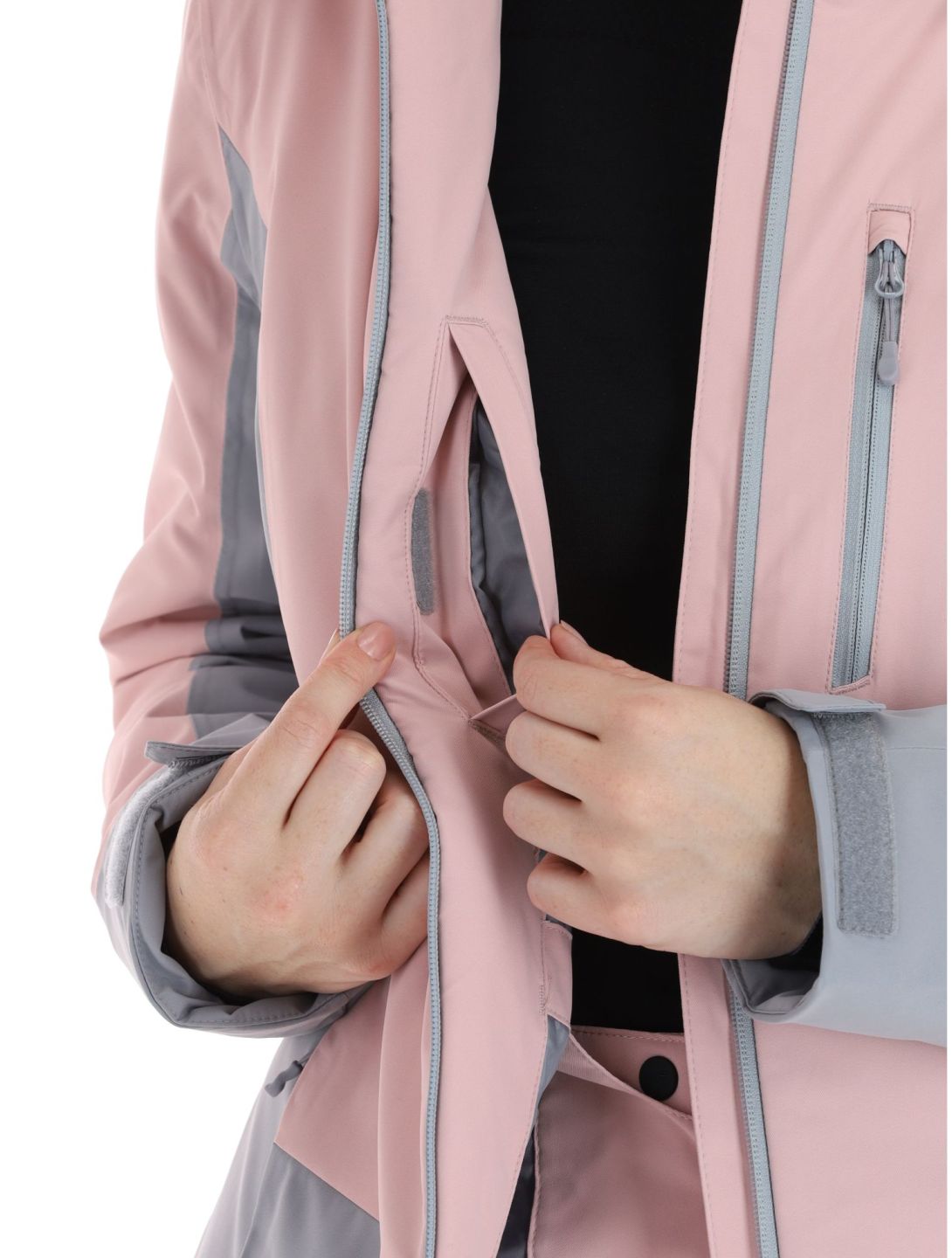 4F, Jacket  F121 ski jacket women Light Pink grey, pink 