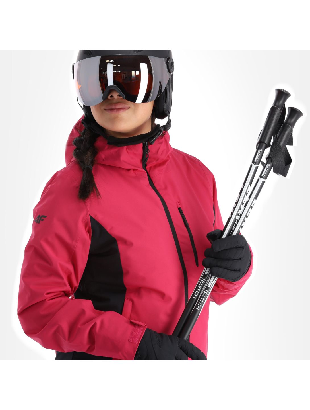 4F, Kudn002 ski jacket women hot pink 