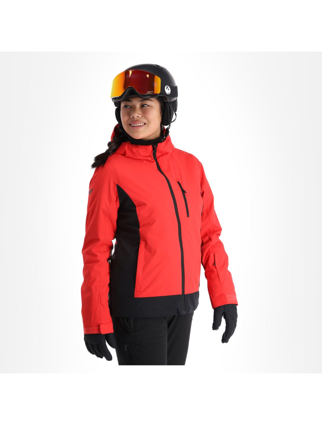 4F, Kudn002 ski jacket women red 