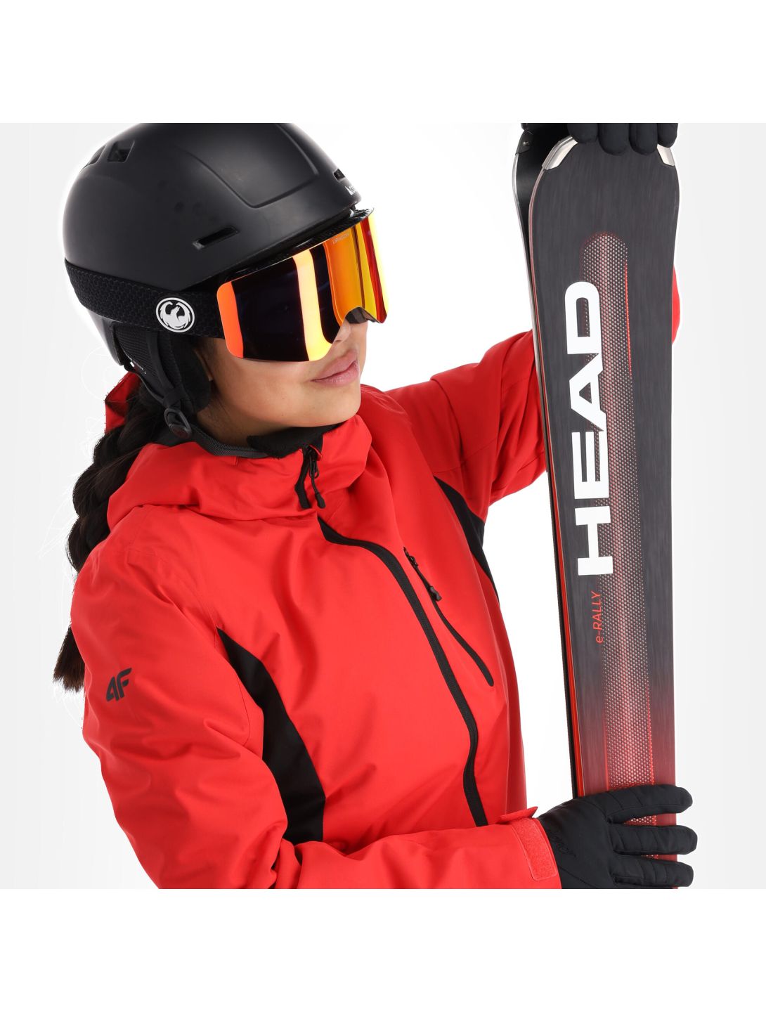 4F, Kudn002 ski jacket women red 