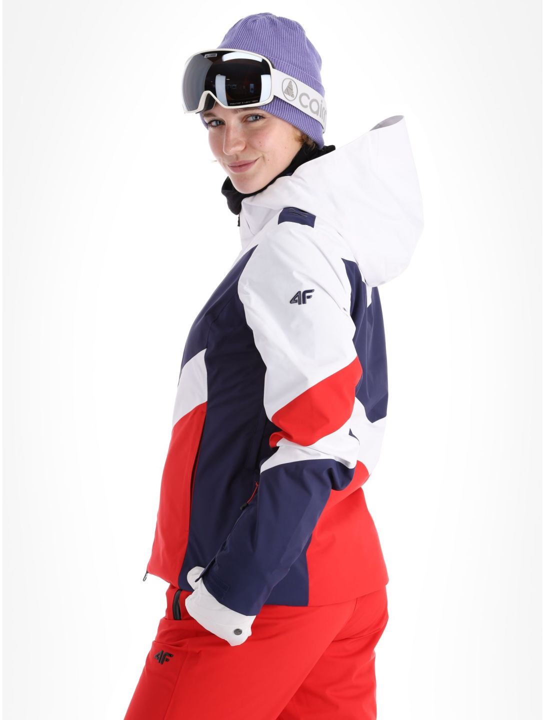 4F, Technical Jacket  F338 ski jacket women Red blue, red, white 