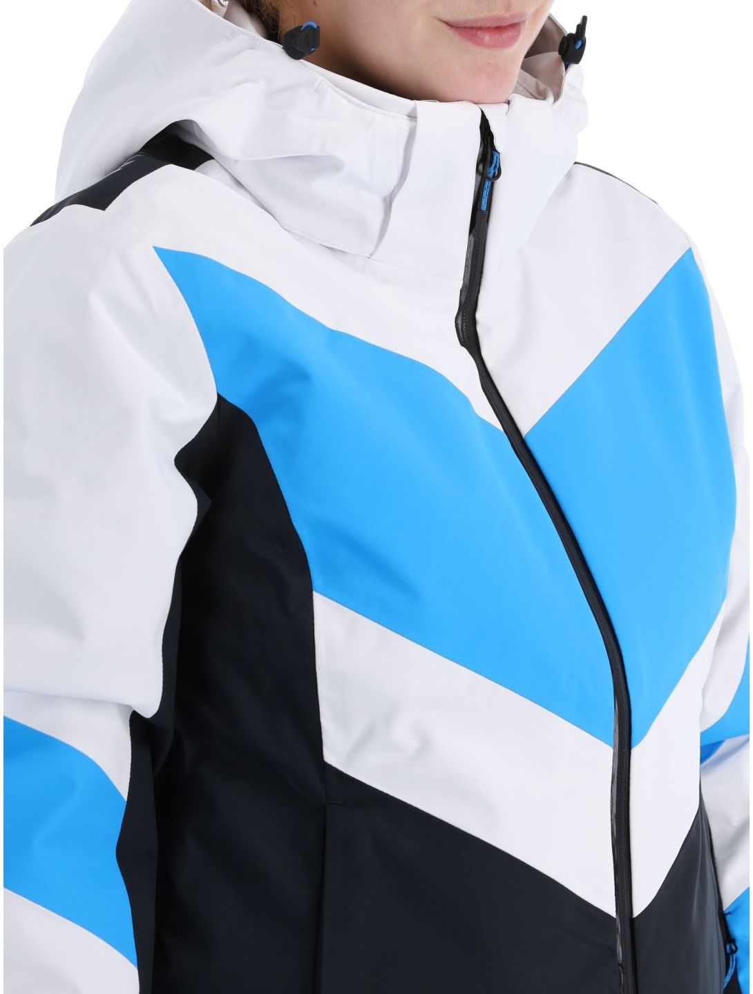 4F, Technical Jacket  F338 ski jacket women Turquoise black, Turquoise, white 