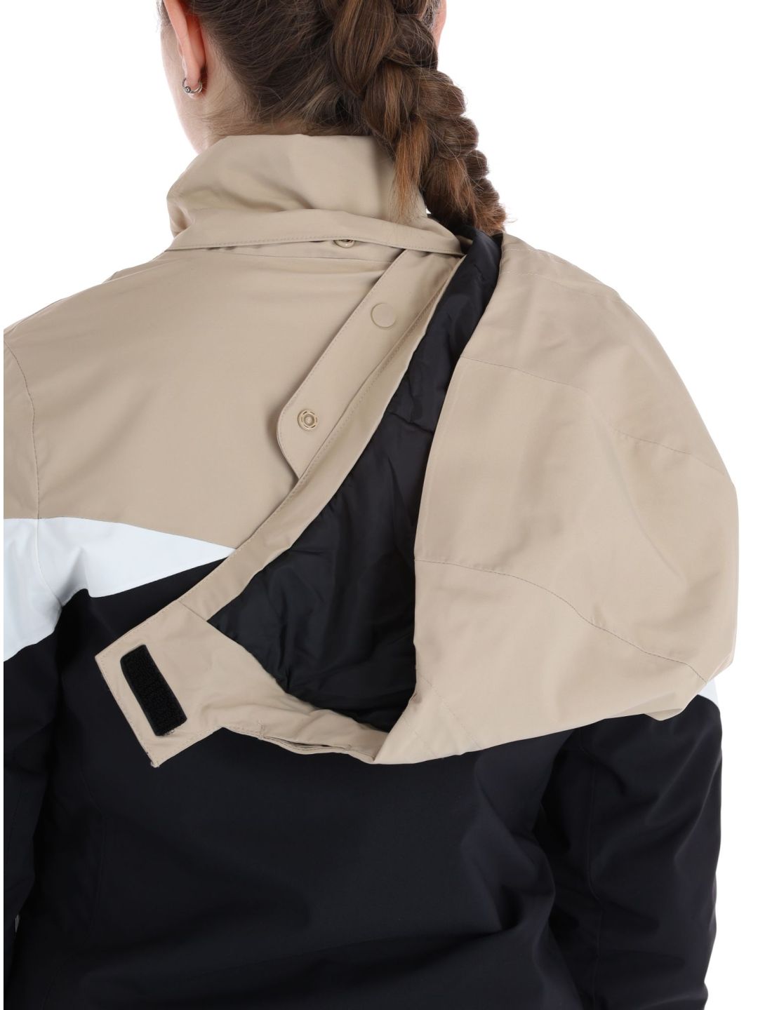 4F, Technical Jacket  F344 ski jacket women Light Brown black, brown 