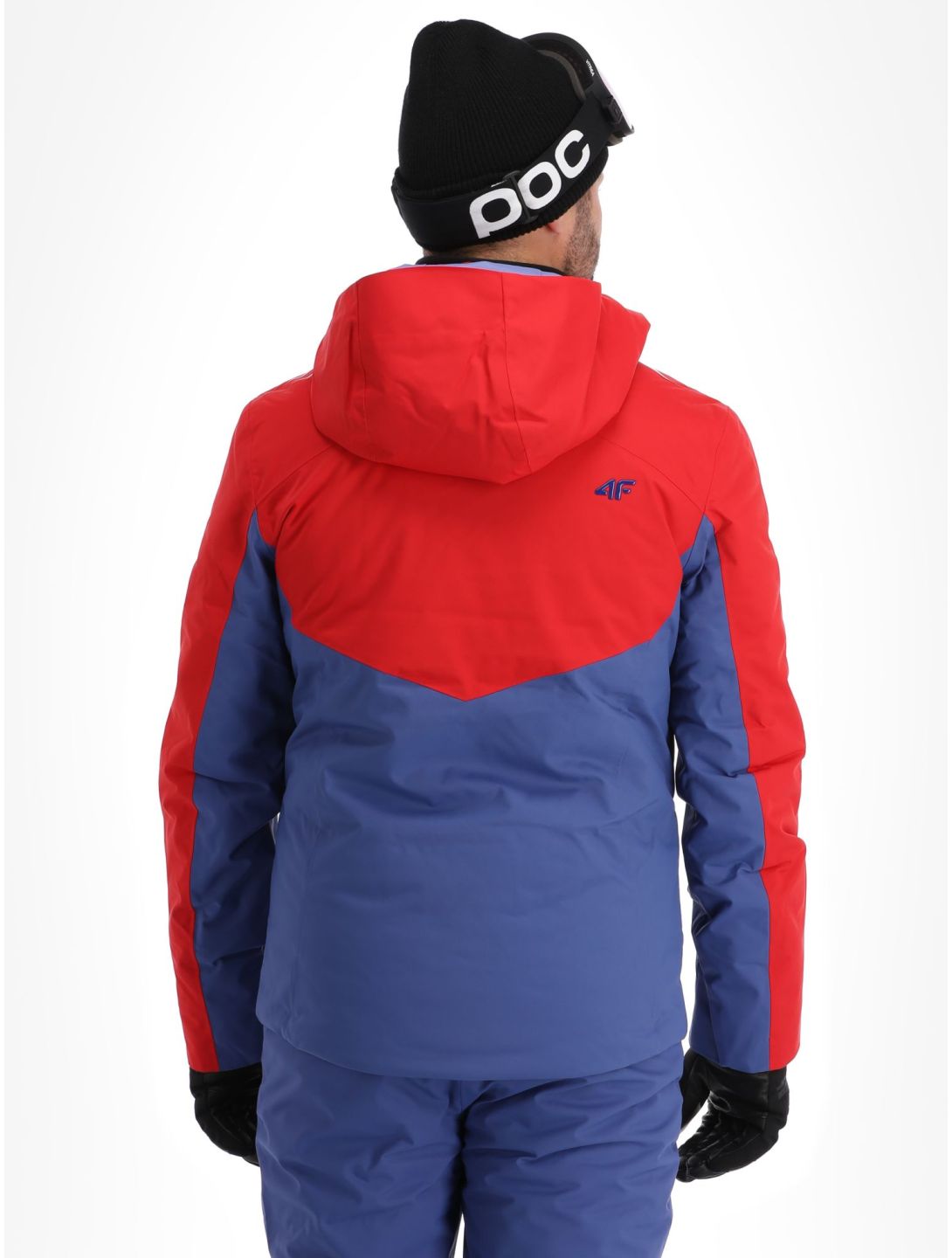 4F, Technical Jacket  M284 ski jacket men Dark Red blue, red 