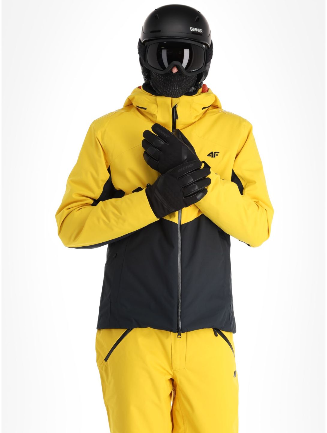 4F, Technical Jacket M284 giacca sci uomo Yellow giallo, nero