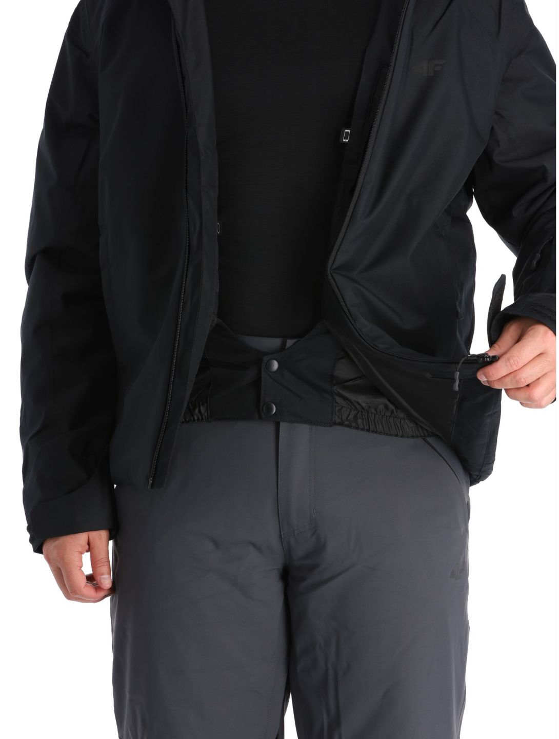 4F, Technical Jacket  M305 ski jacket men Deep Black black 