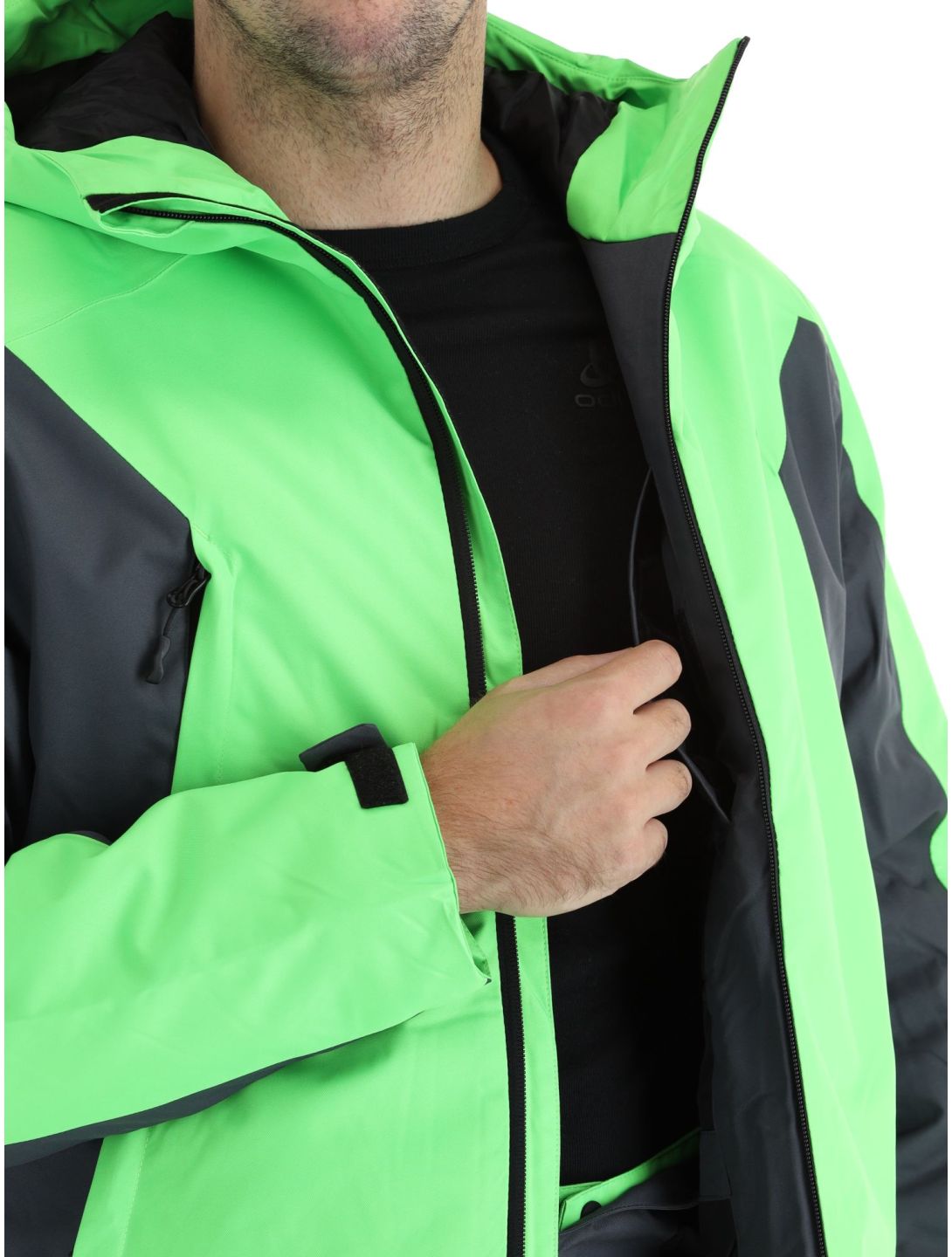 4F, Technical Jacket  M306 ski jacket men Canary Green green, grey 