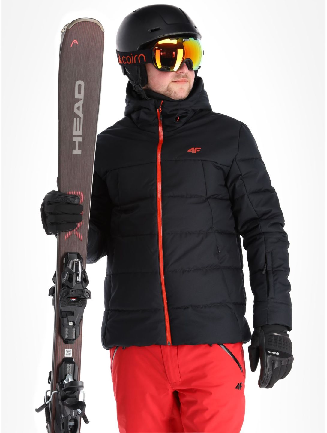 4F, Technical Jacket  M307 ski jacket men Deep Black black 