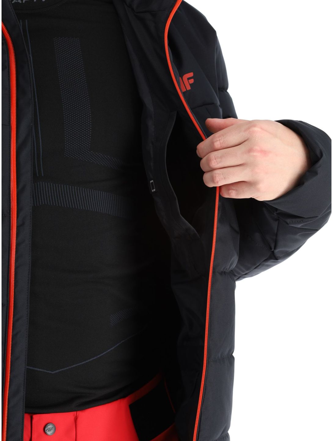 4F, Technical Jacket  M307 ski jacket men Deep Black black 