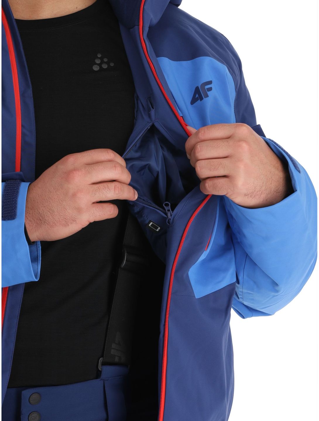 4F, Technical Jacket  M345 ski jacket men Navy blue 