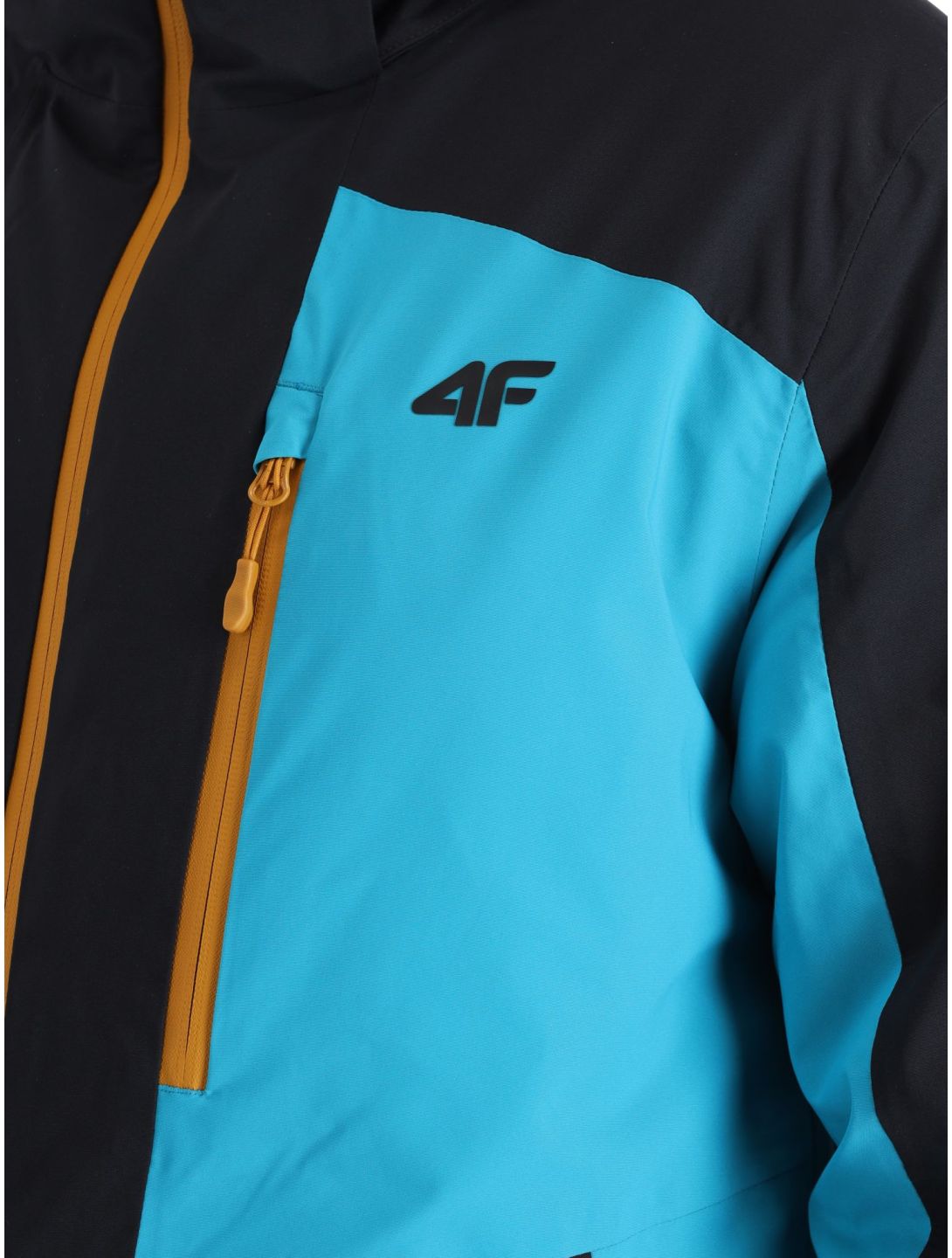 4F, Technical Jacket  M345 ski jacket men Turquoise black, Turquoise 