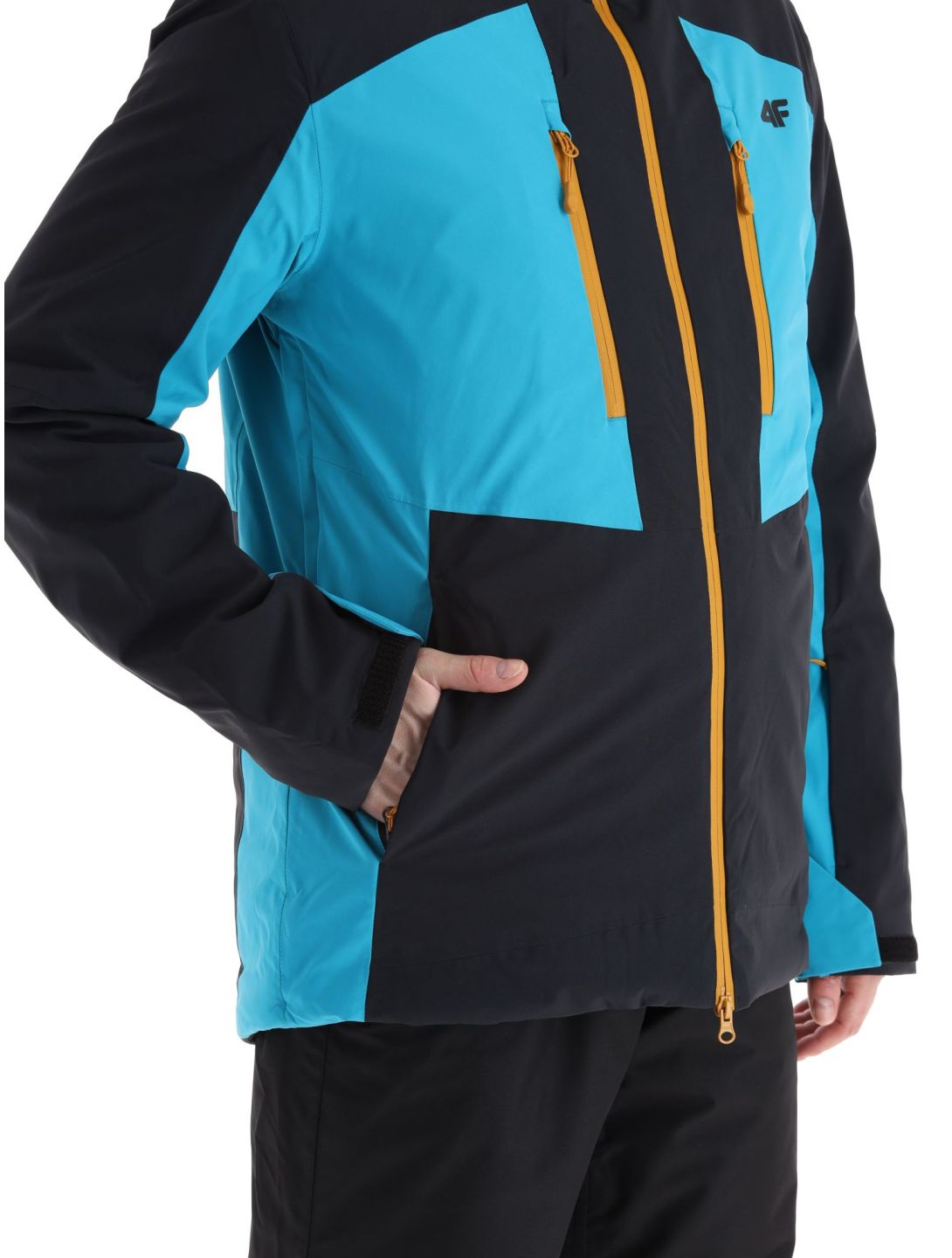 4F, Technical Jacket  M345 ski jacket men Turquoise black, Turquoise 