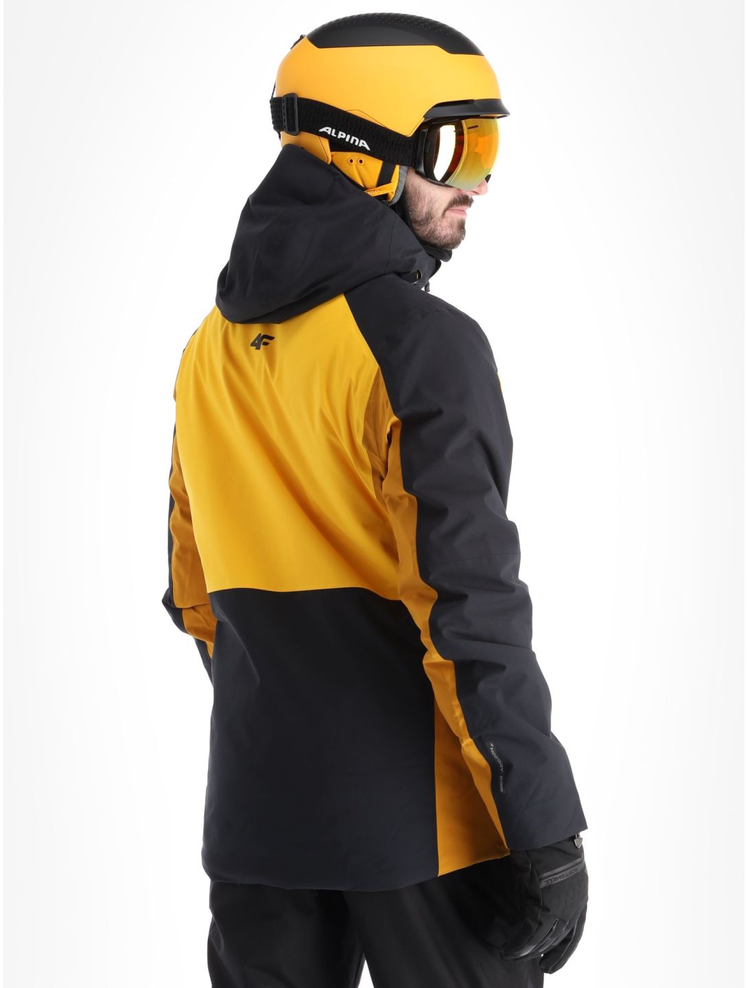 4F, Technical Jacket M284 giacca sci uomo Yellow giallo, nero