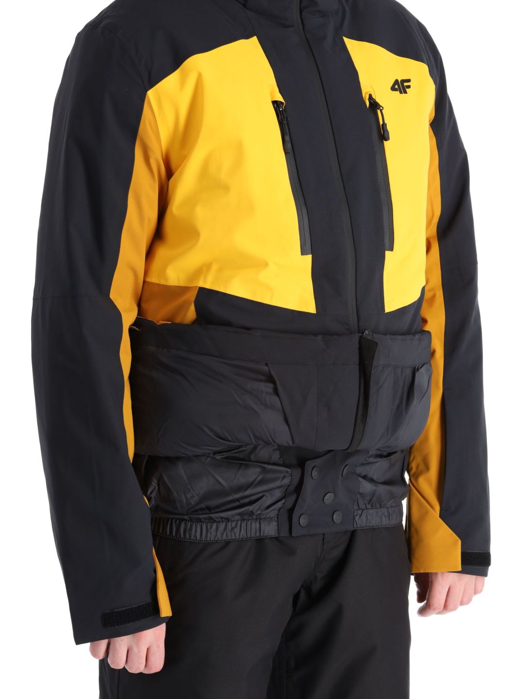 4F, Technical Jacket  M345 ski jacket men Yellow black, brown, yellow 