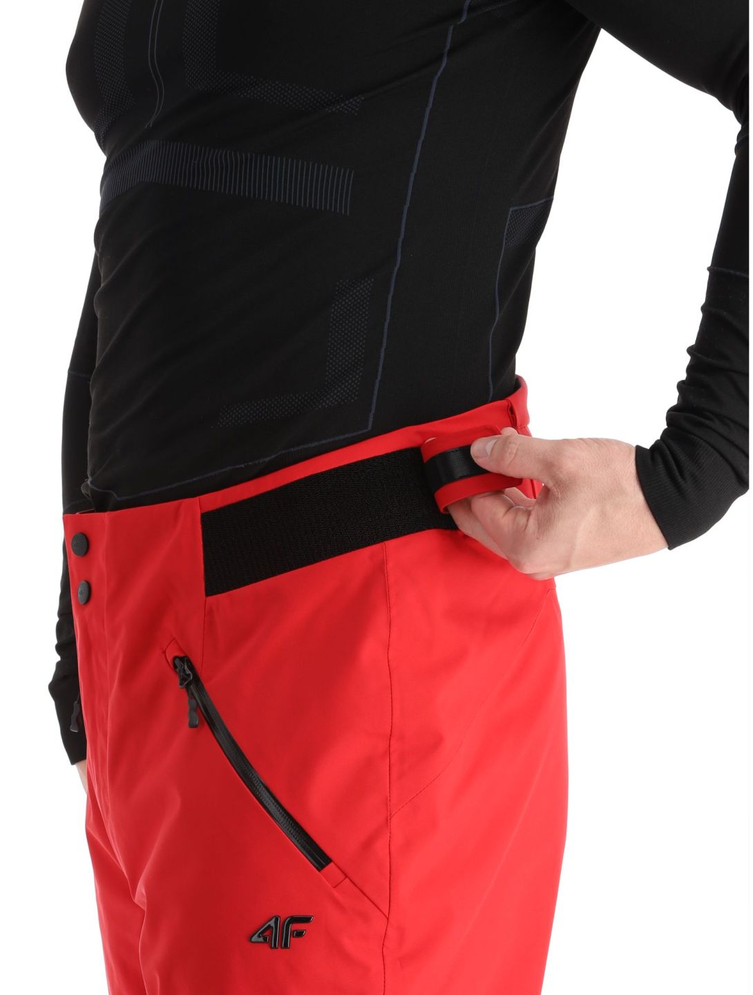 4F, Trousers Fnk  M343 ski pants men Dark Red red 