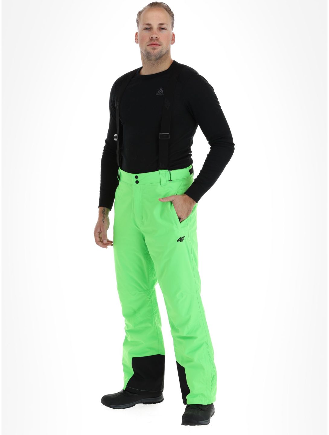 4F, Trousers Fnk  M361 ski pants men Green green 