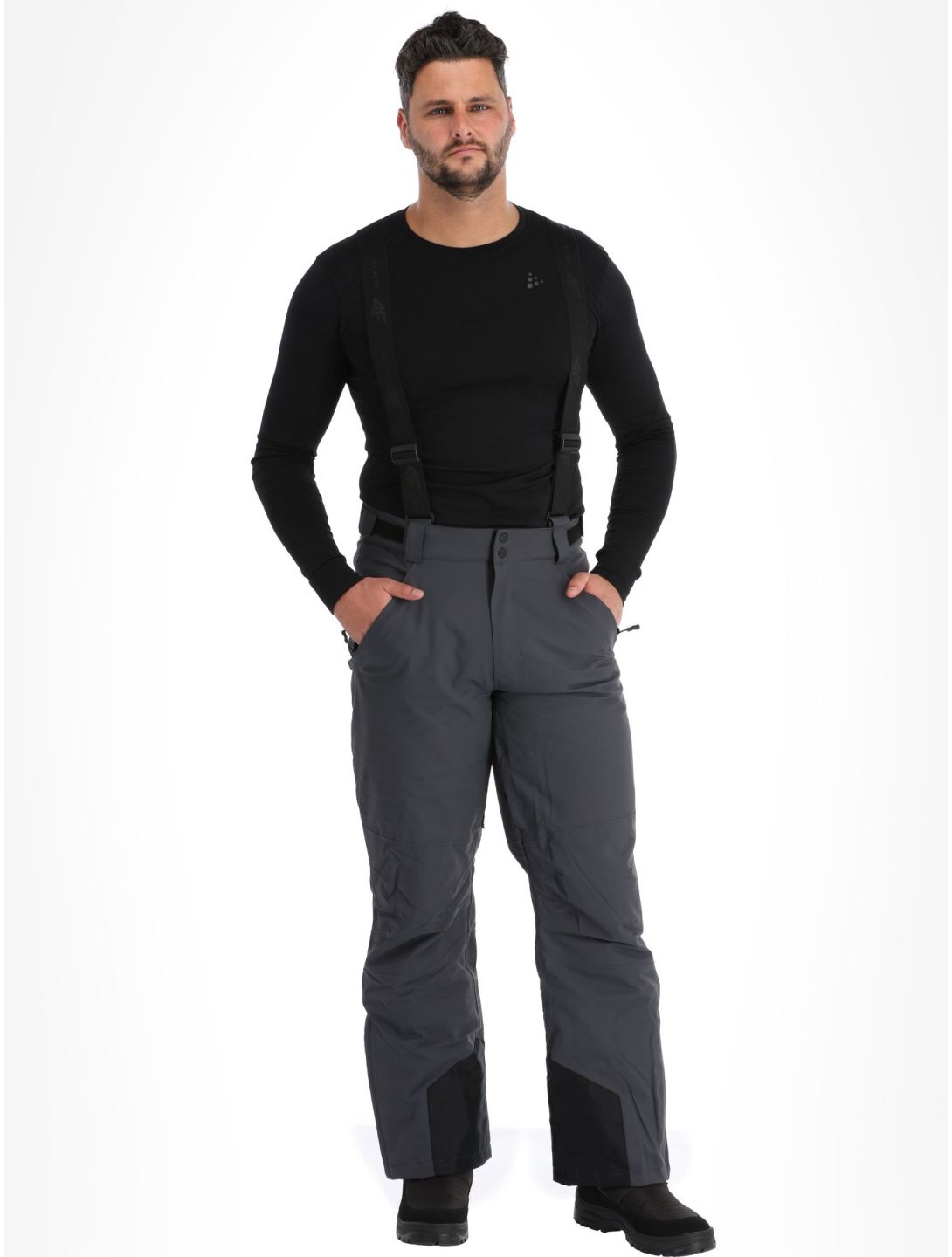 4F, Trousers Fnk  M402 ski pants men Dark Grey grey 