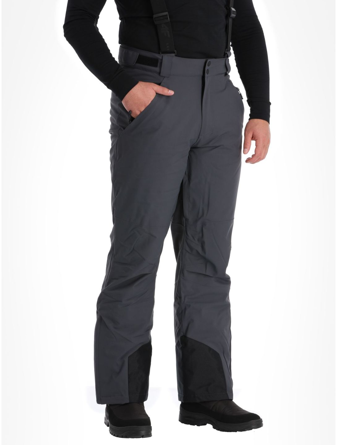 4F, Trousers Fnk  M402 ski pants men Dark Grey grey 