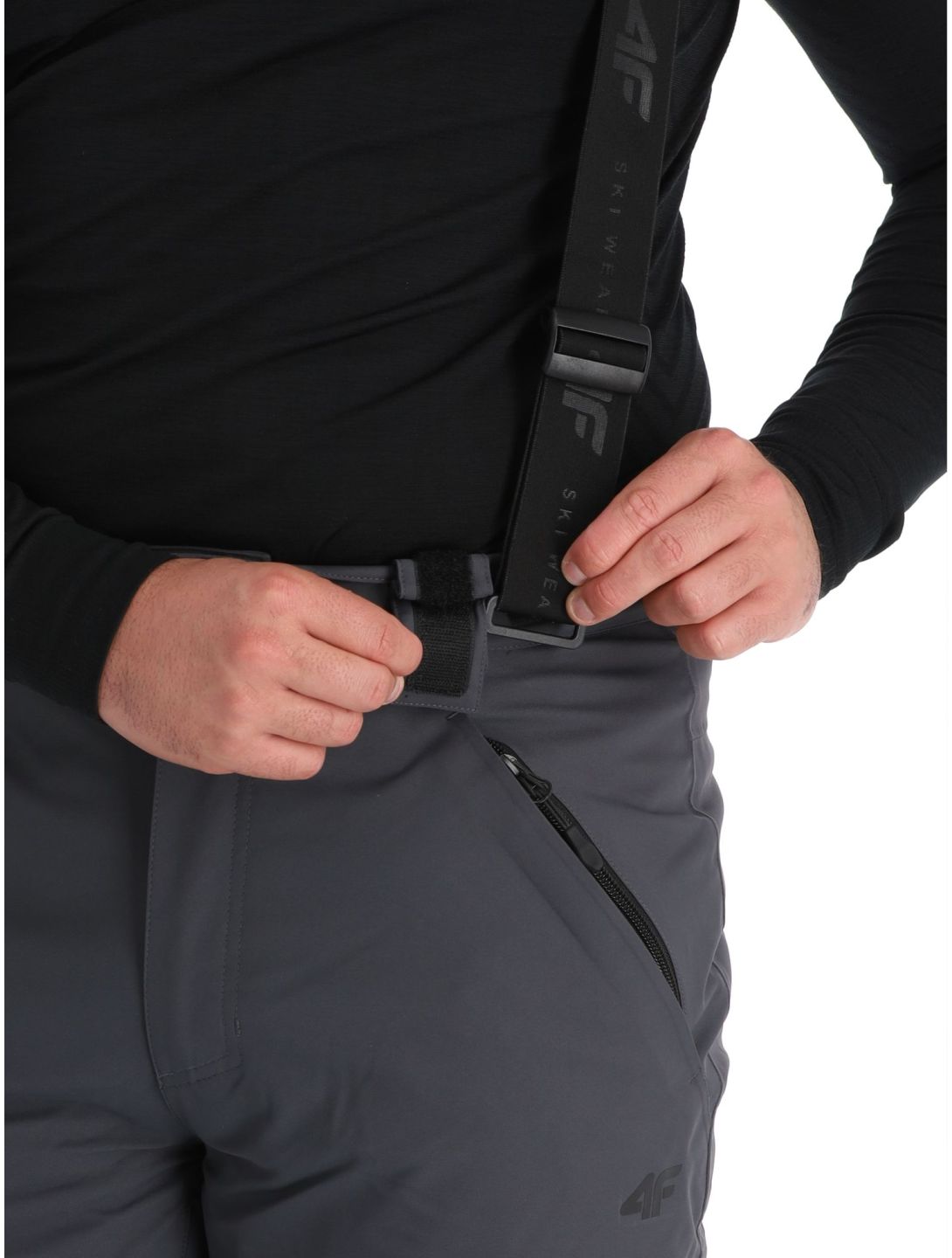 4F, Trousers Fnk  M402 ski pants men Dark Grey grey 