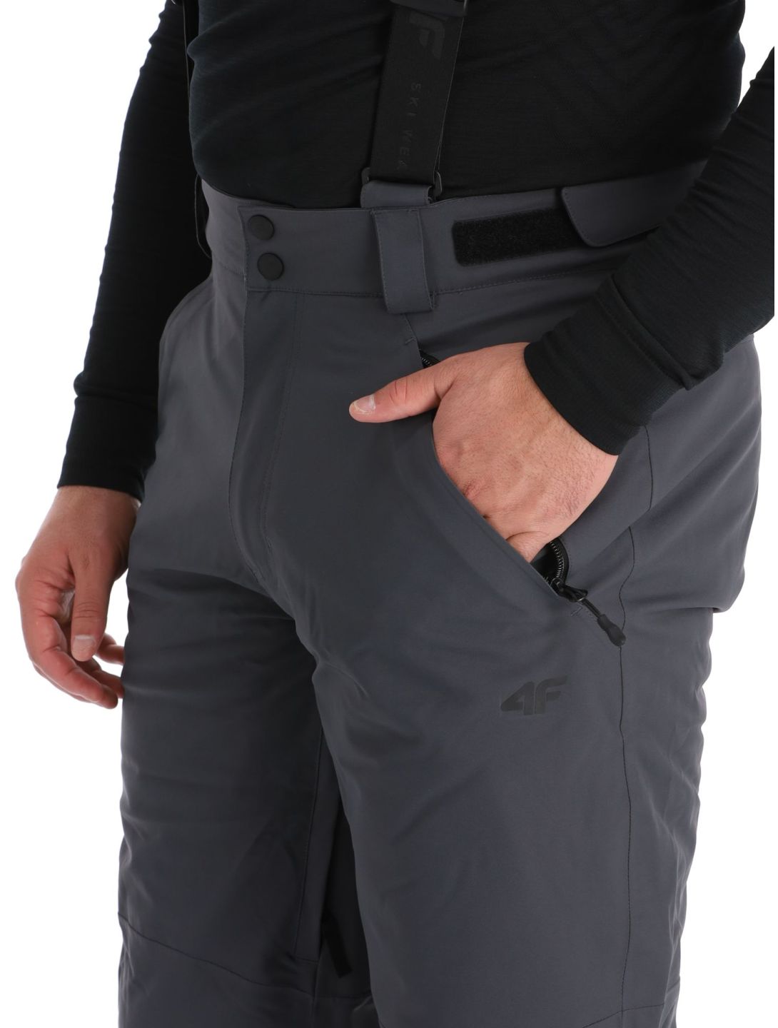 4F, Trousers Fnk  M402 ski pants men Dark Grey grey 