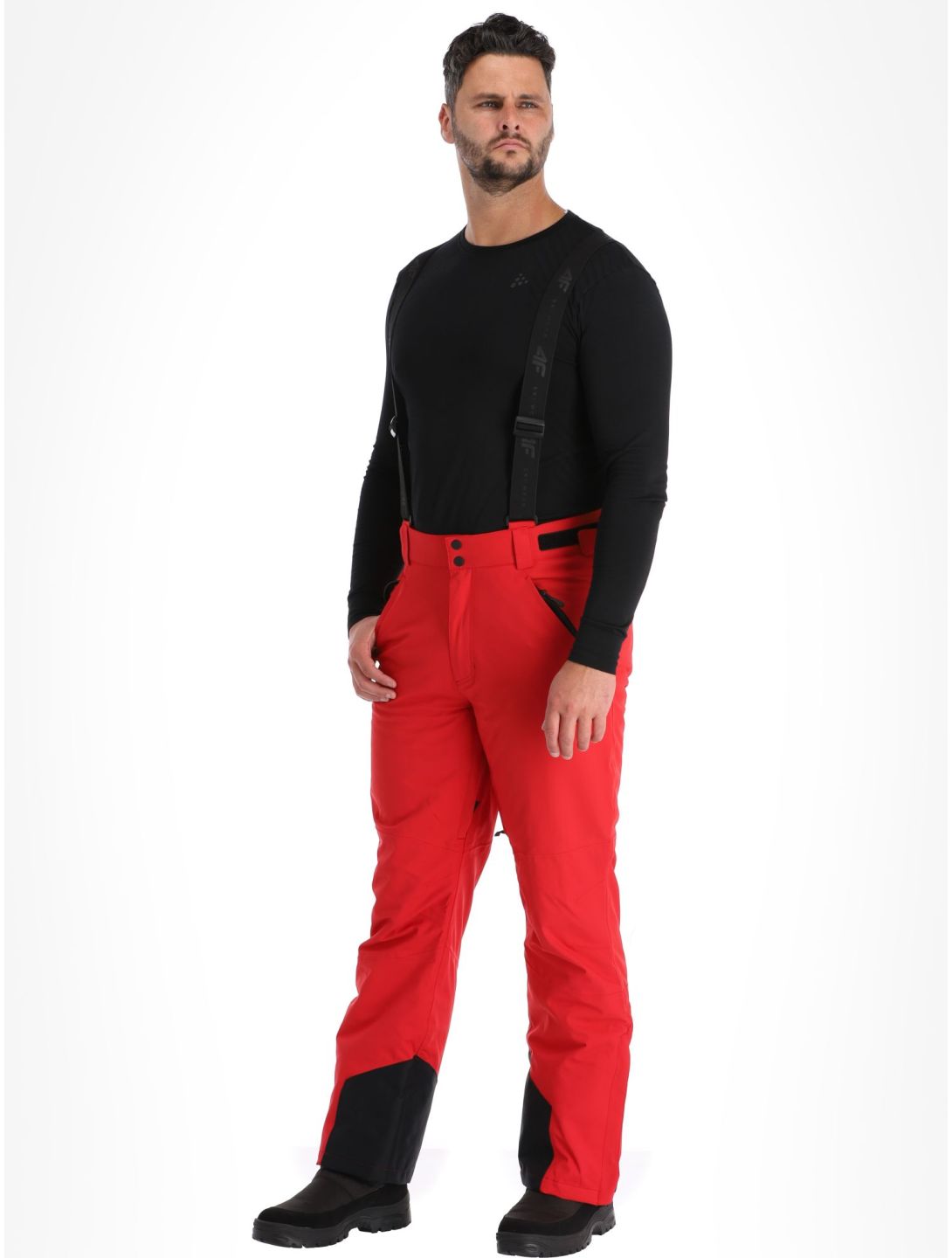 4F, Trousers Fnk  M402 ski pants men Red red 