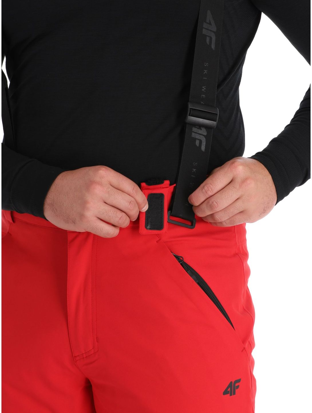 4F, Trousers Fnk  M402 ski pants men Red red 