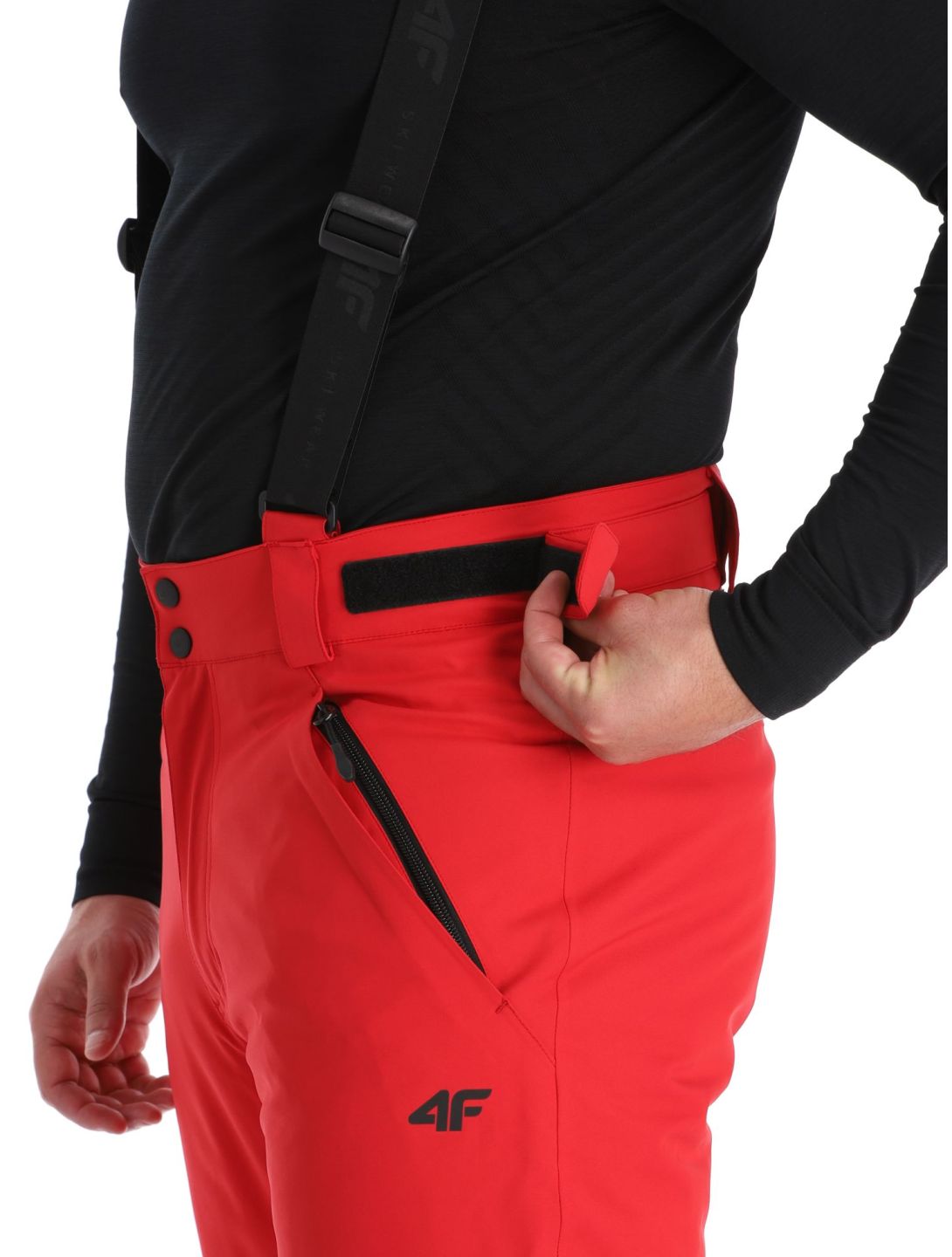 4F, Trousers Fnk  M402 ski pants men Red red 