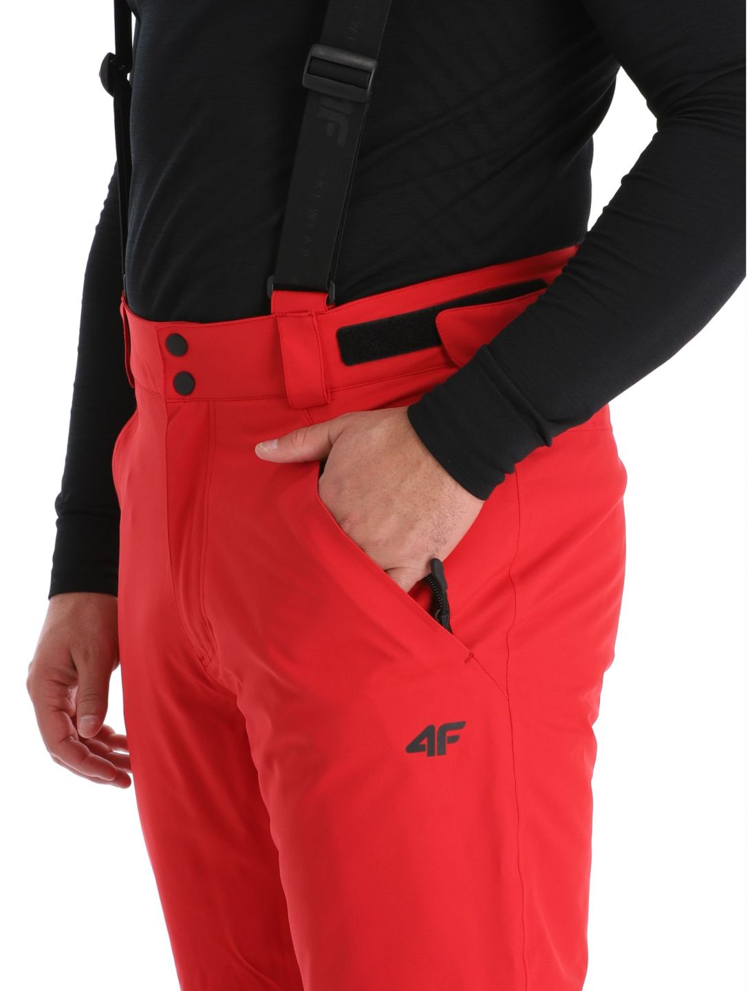 4F, Trousers Fnk  M402 ski pants men Red red 