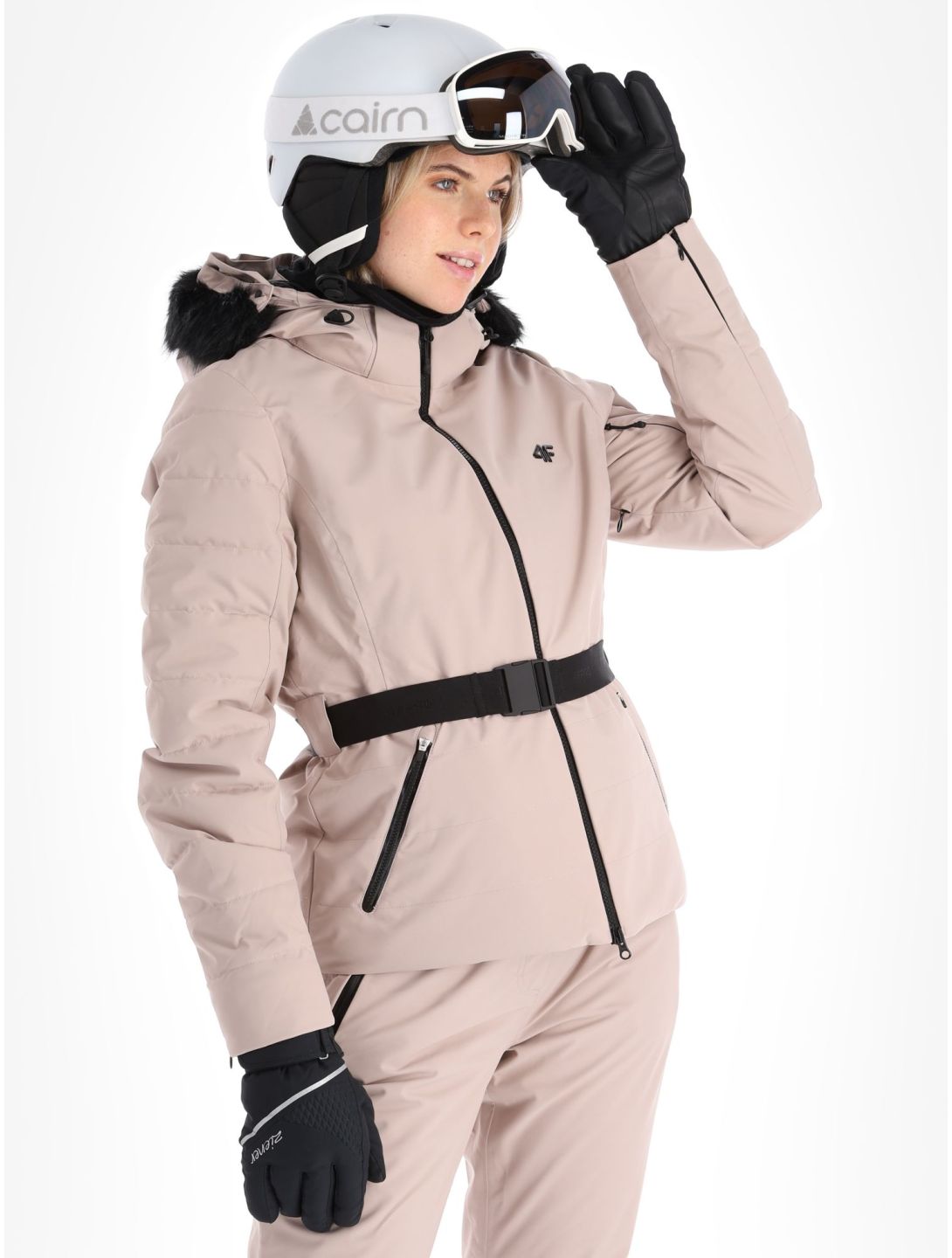 4F, Technical Jacket  F337 ski jacket women Beige beige 