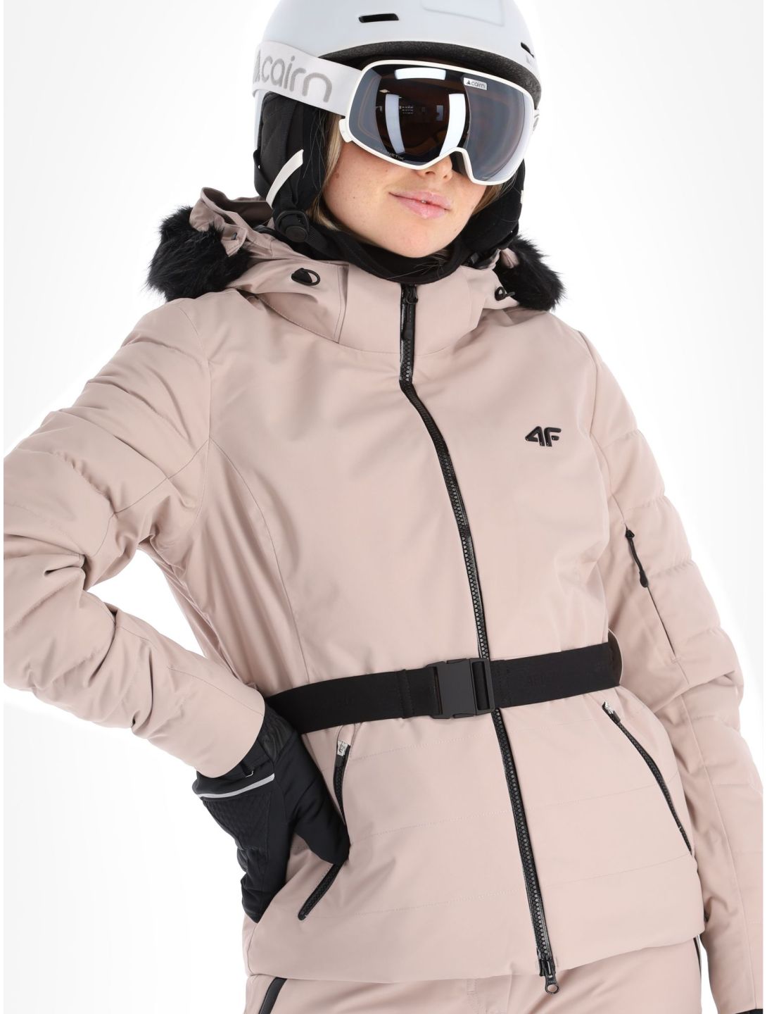 4F, Technical Jacket  F337 ski jacket women Beige beige 