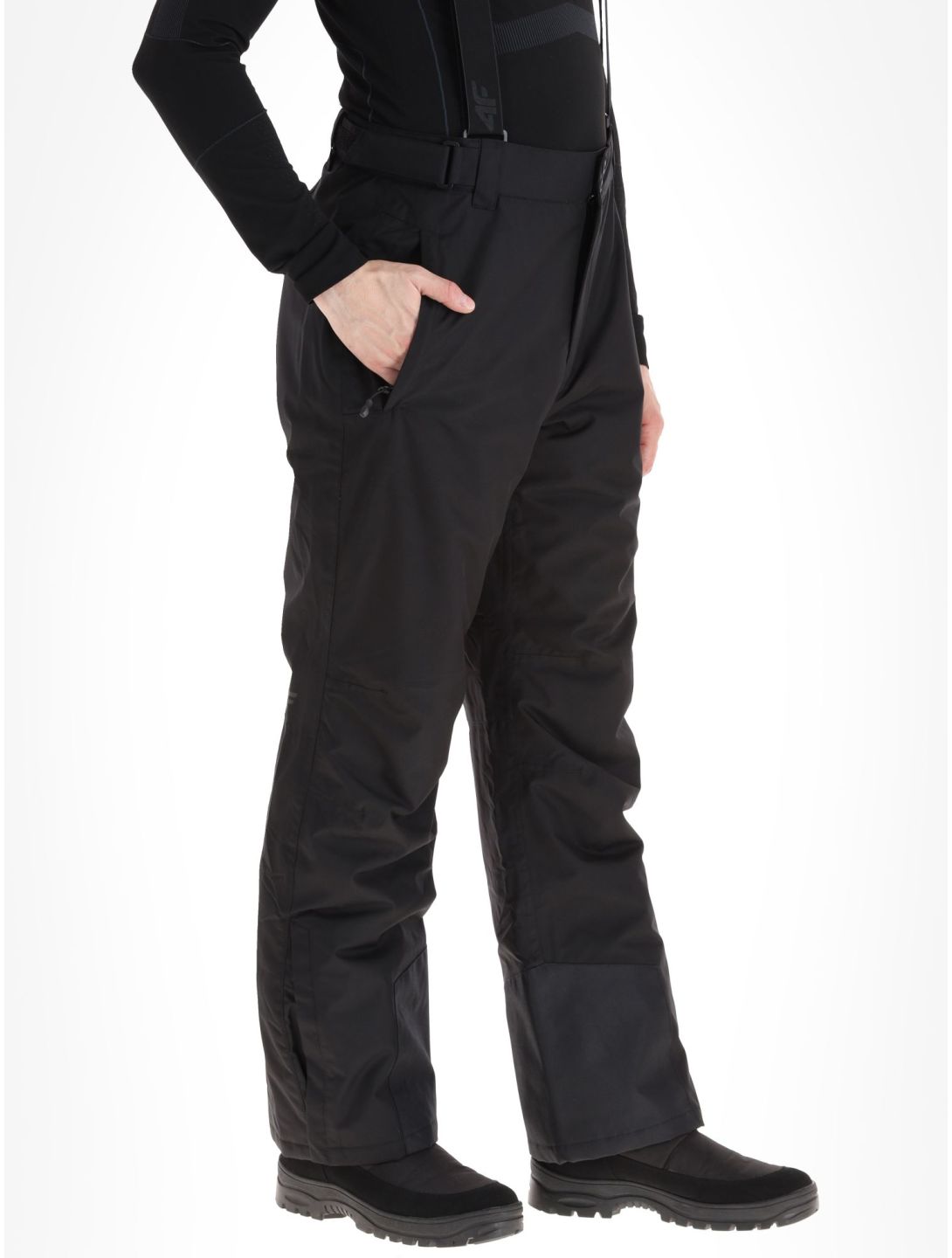 4F, Trousers Fnk  M361 ski pants men Deep Black black 