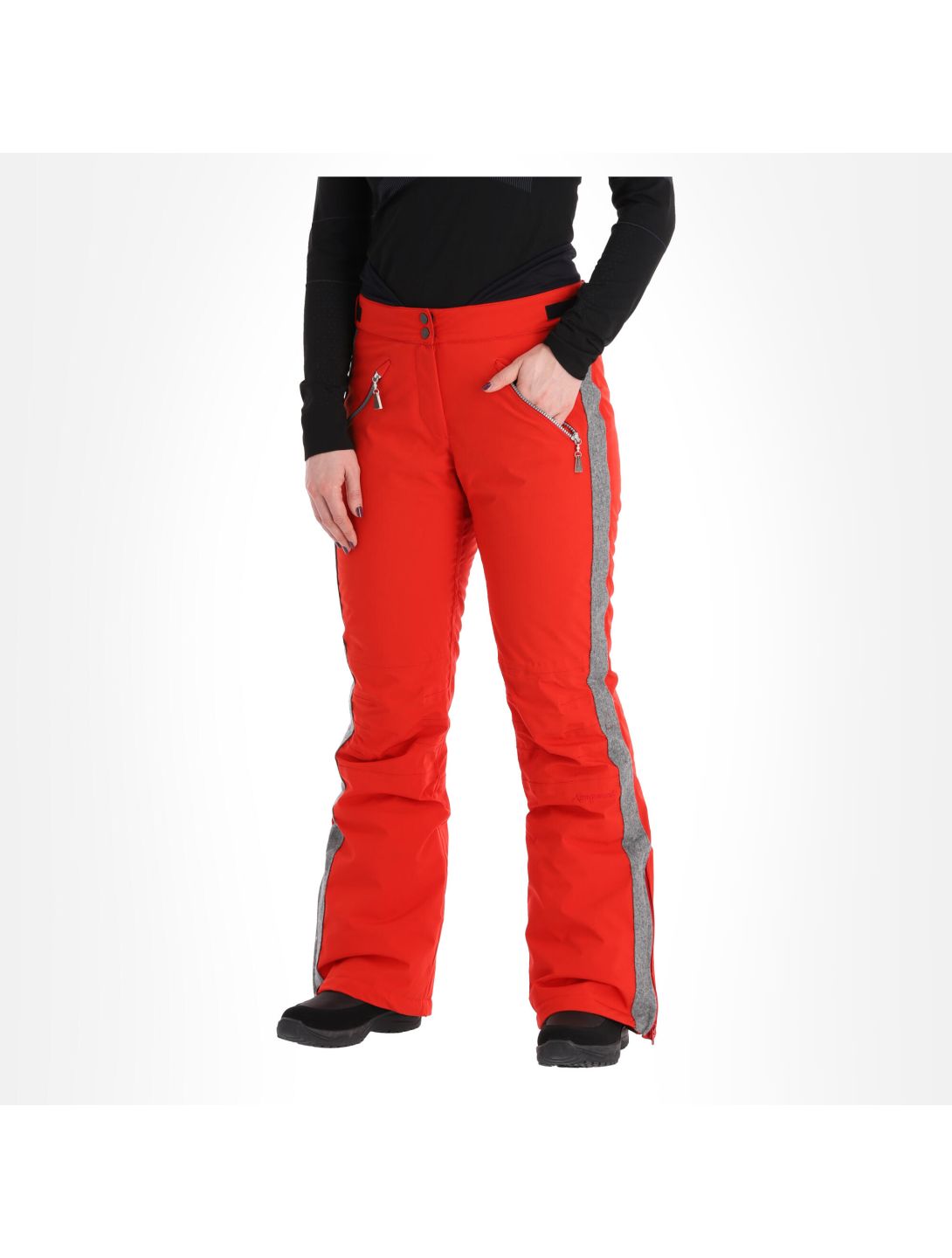 Almgwand, Schusselkopf ski pants women grey, red 