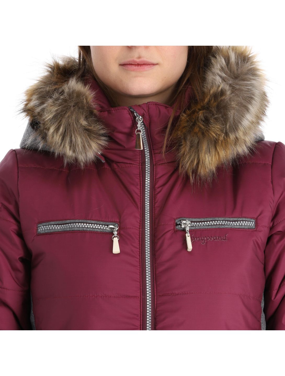 Almgwand, Stongerhohe ski jacket women Aubergine grey, purple 