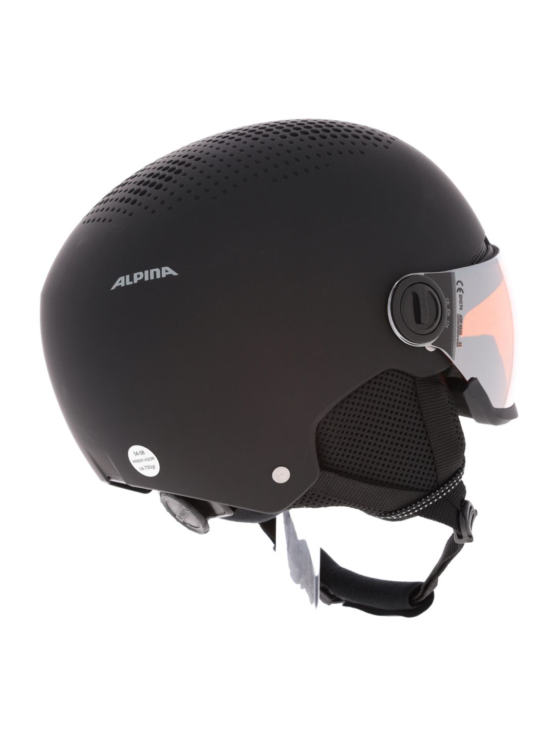 Alpina, Arber Visor Q Lite ski helmet with visor unisex matt black 