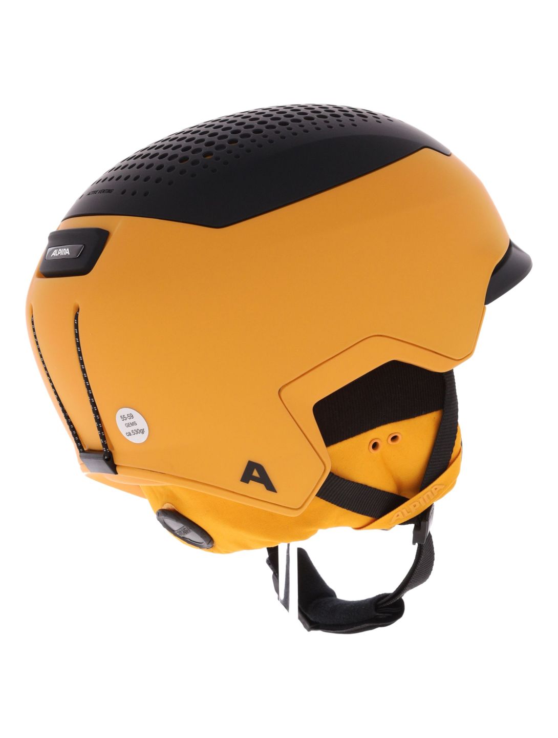 Alpina, Gems ski helmet unisex Burned-Yellow Black Matt black, yellow 